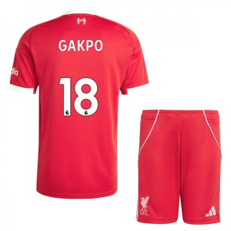 Liverpool Gakpo 18 Domácí 2025-26 - Dětské Fotbalové Dresy (S/S) Liverpool Gakpo 18 Domácí 2025-26 - Dětské Fotbalové Dresy (S/S)